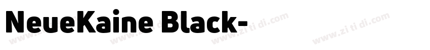 NeueKaine Black字体转换
